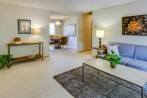 sala de departamento acogedora despues de aplicar estrategias inmobiliarias especificamente flipping